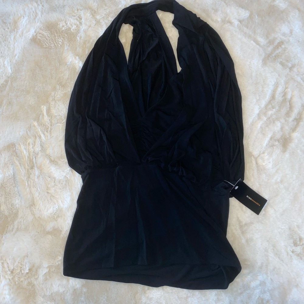 BCBG NEW WITH TAGS black tank top with peek-a-boo back size M
